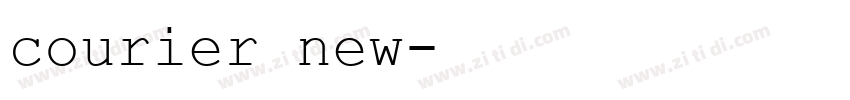 courier new字体转换